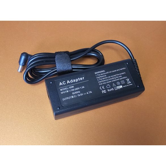 Utángyártott laptop töltő Sony VAIO 90W / 19.5V 4.7A / 6.5mm-4.4mm PIN  