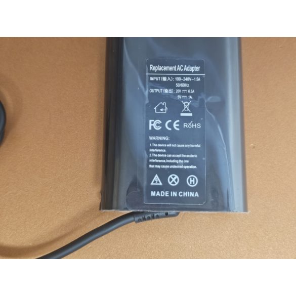 Utángyártot Dell Laptop töltő 130W / max. 20V 6.5A / USB C-type