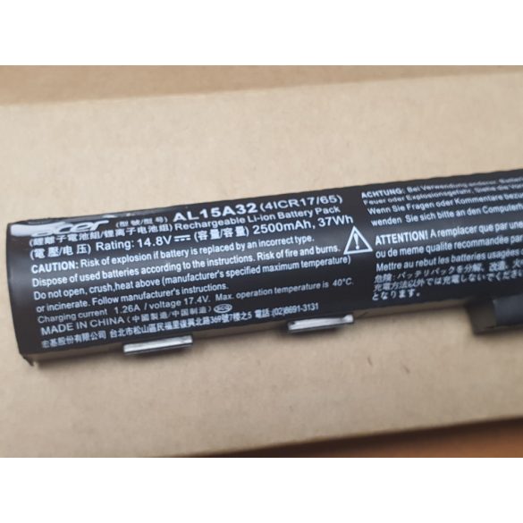 OEM gyári akku Acer Aspire E5-573  E5-573G V3-574 V3-574G / 14,8V 2500mAh