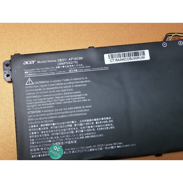 OEM gyári akku Acer Aspire 5 A514-52 A514-52, Swift 3 SF314-42, SF314-57, SF314-58 11,25V/52Wh AP18C8K