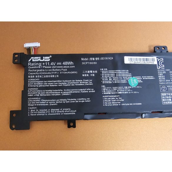 OEM battery Asus A400U A401L K401L K401U B5010 500 200 / 11,4V 4240mAh (B31N1424)