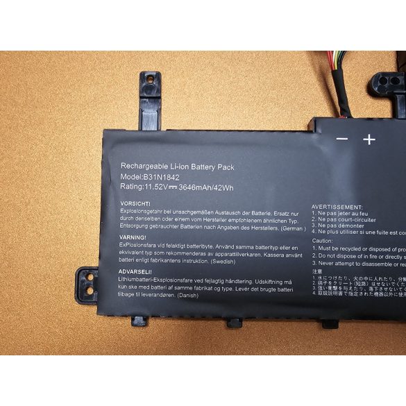 Utángyártott akku  Vivobook F513, K513, KM513UA, M513, S513  / 11,52V 42Wh (B31N1842)