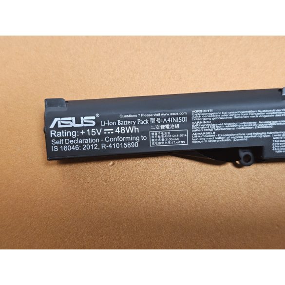 OEM gyári akku ASUS GL752JW GL752 GL752VL GL752VW N552 N552V N552VW N752 N752V N752VW N752VX (A41N1501)