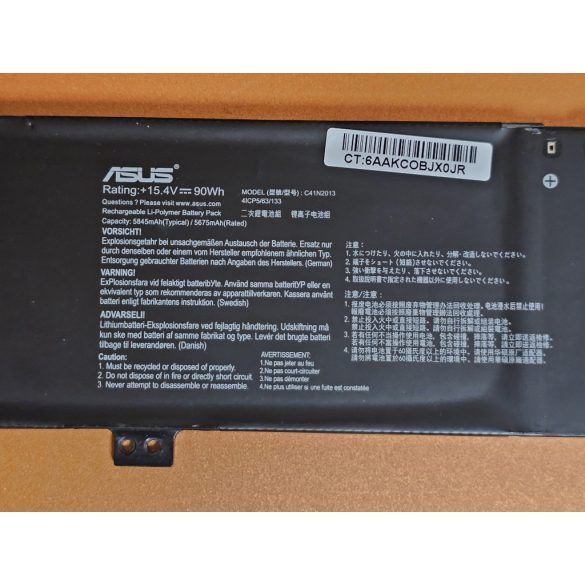 OEM gyári akku ASUS ROG Strix G513 G513IM G713 G713IM G713QM Rog G533 G533QM G533QR G733ZM / 15,4V 90Wh (C41N2013 )