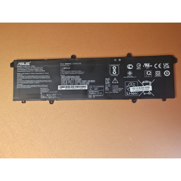 OEM gyári akku C31N2105 - ASUS K1402, X1403,  K3502, K6500, K6502,  M6500 TN3402/ 11,6V 70Wh