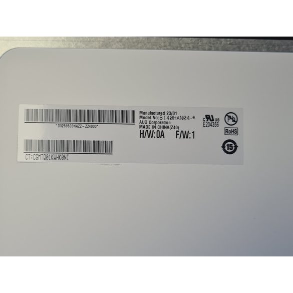 B140HAN04.0 AU Optronics LCD 14" SLIM FHD IPS 30 pin matt (Near bezel)