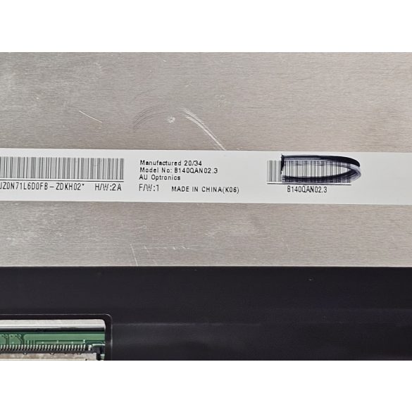 B140QAN02.0 AU Optronics LCD 14" SLIM QHD IPS 40 pin eDp matt (Near bezel)