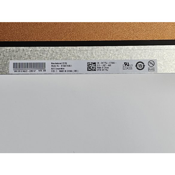 B156XTN08.1 AU Optronics LCD 15,6" SLIM HD 30 pin matt (füles változat)