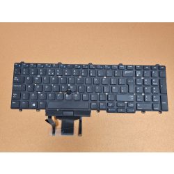  DE04 - klaviatúra angol UK, fekete világító (Latitude E5550, E5570, 5580, 5590)