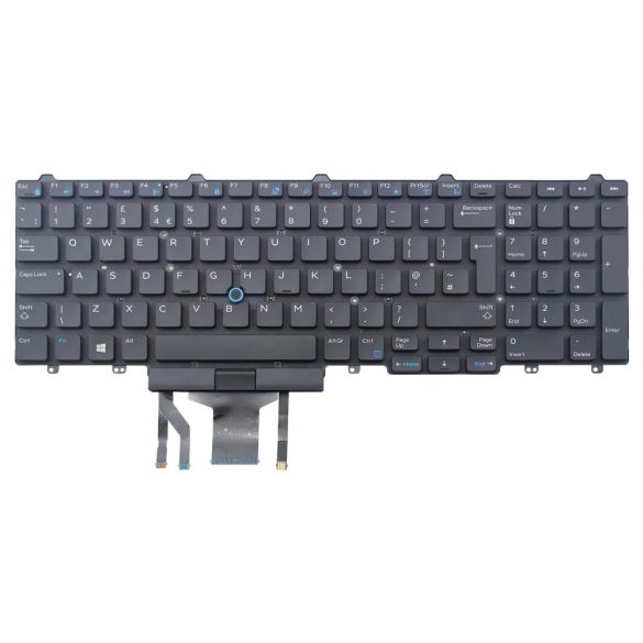 DE04 - klaviatúra angol UK, fekete (Latitude E5550, E5570)