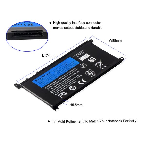 Green Cell battery for Dell Inspiron 5570 5578 5579 7560 7570 Vostro 14 5468 WDX0R