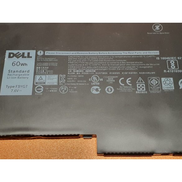 OEM gyári akku Dell Latitude 7280 7290 7380 7390 7480 7490 F3YGT