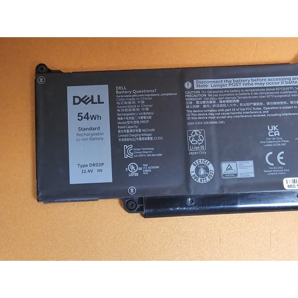 OEM gyári akku DR02P - Dell Latitude 5440 3540 5540 5340 3440 / 11,4V 54Wh