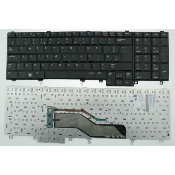 DE20 - klaviatúra angol UK, fekete (Latitude E5520, E5530, E6520, E6530, E6540, M4600 M4700)
