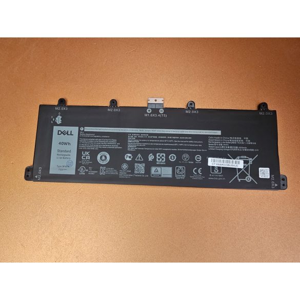 OEM gyári akku 9F4FN - DELL Latitude 7320 2-in-1, Inspiron 14 3420 / 7.6V 40WH