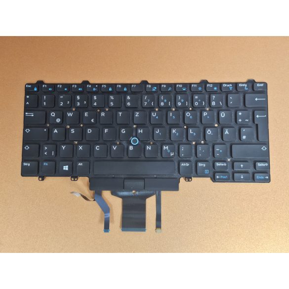 DE29 - klaviatúra német Ge, fekete vil. Latitude E5450, E5470, E5480, E7450, E7470, 7480