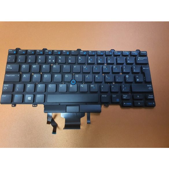 DE29 - klaviatúra angol UK fekete, világító (Latitude E5450, E5470, E5480, E7450, E7470, 7480)