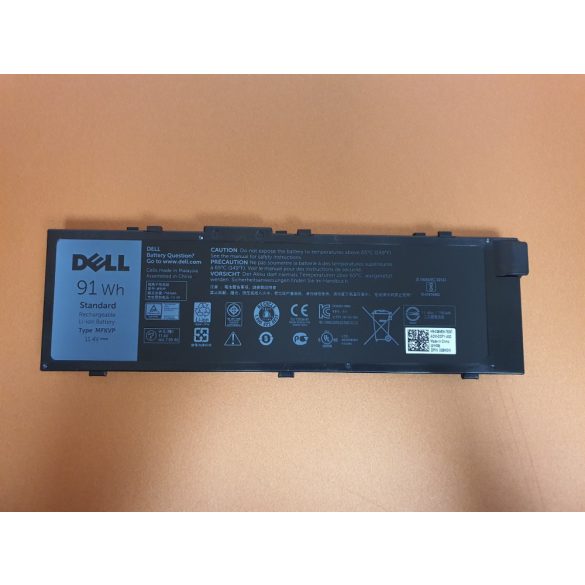 OEM gyári akku Dell Precision 7510, 7520, 7710, 7720 / 11,4 V 8000mAh (91Wh)