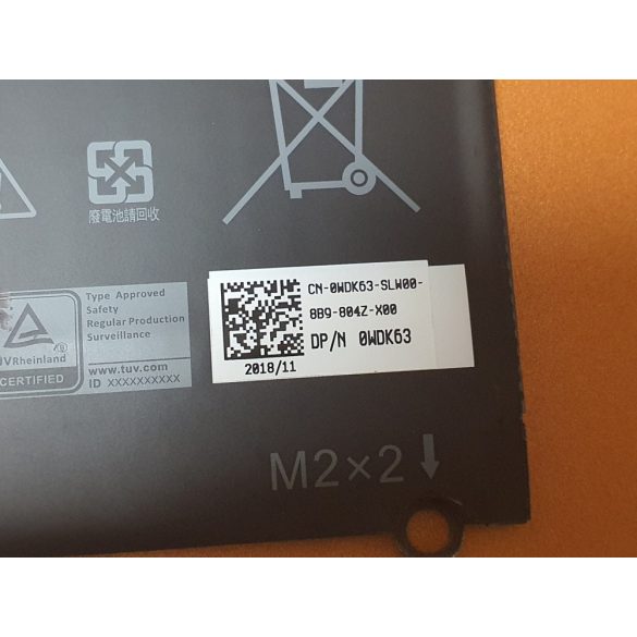 OEM gyári akku Dell Dell Inspiron 13 3301, 5390, 5391, 7390, 7391 2-in-1, 7490 Dell Vostro 13 5390,