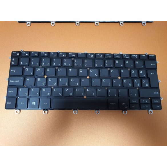 DE33 - klaviatúra magyar HU, fekete világító (XPS 13 9365 2in1)
