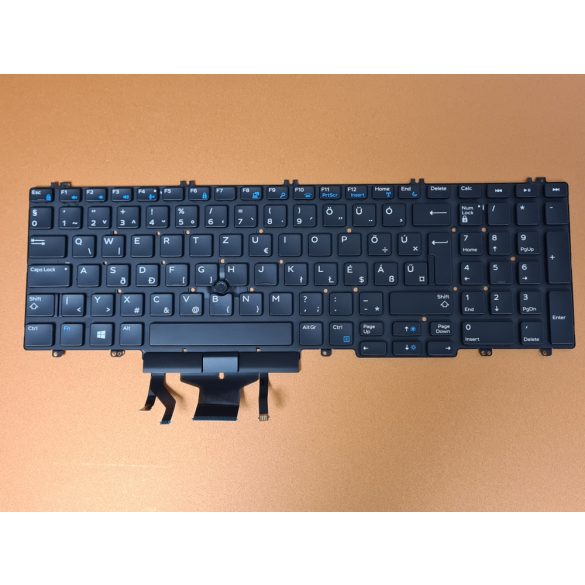DE39 - klaviatúra magyar HU, világító fekete (Precision 7530, 7540, 7730, 7740)