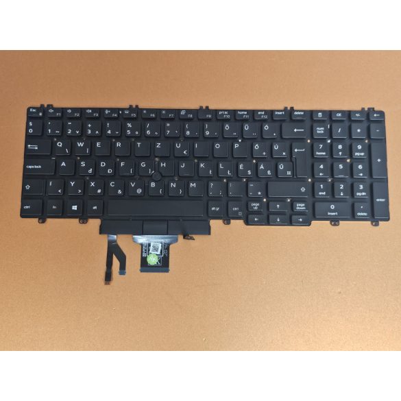 DE41 - klaviatúra magyar HU, fekete világító Latitude 5500, 5501, 5510, 5511, Precision 3540, 3541, 3550, 3551