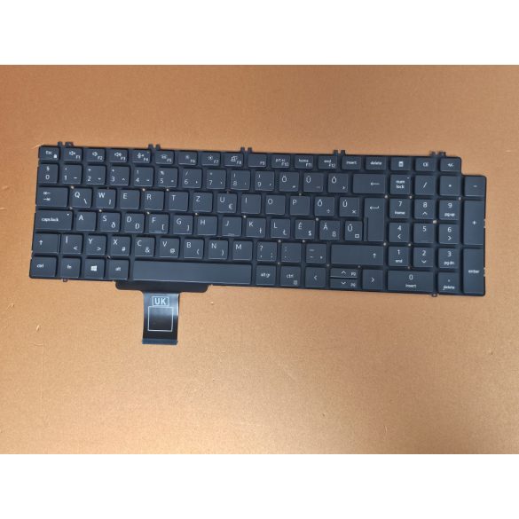 DE42 - klaviatúra magyar HU, fekete világító Precision 7550, 7560