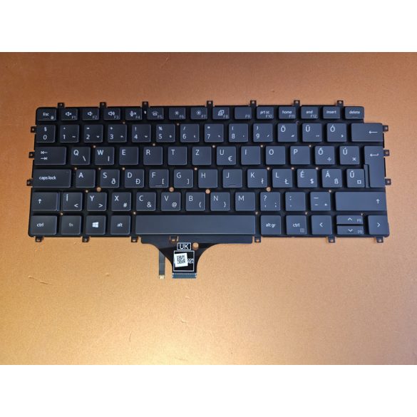 DE43 - klaviatúra magyar HU, fekete világító Dell Latitude 9510, 9520