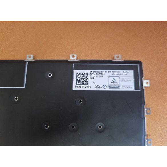 DE43 - klaviatúra magyar HU, fekete világító Dell Latitude 9510, 9520