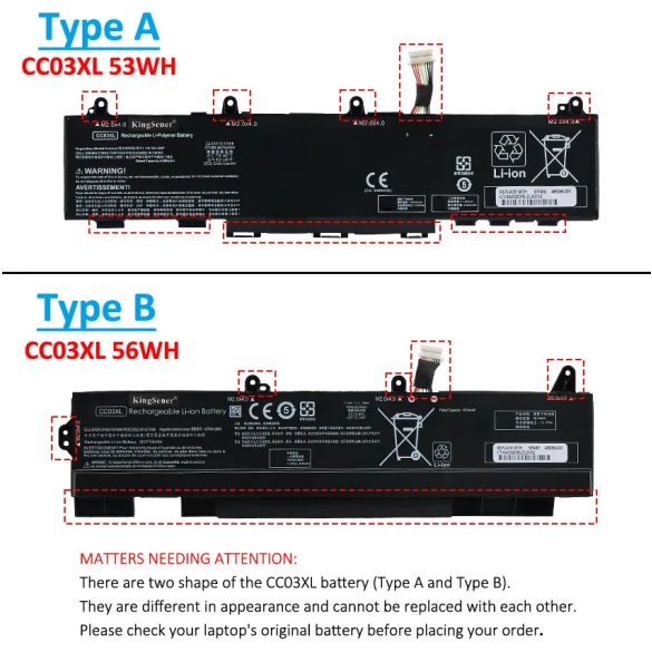 OEM battery - HP EliteBook 850 G7 850 G8 855 G7 855 G8, HP ZBook Firefly 15 G7 G8 (CC03XL)