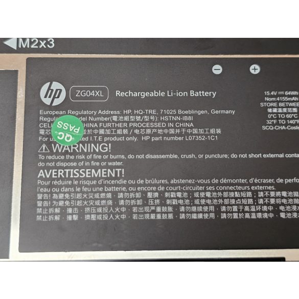 OEM gyári akku - HP Zbook Studio X360 G5, Zbook Studio G5, EliteBook 1050 G1 (ZG04XL) 64Wh