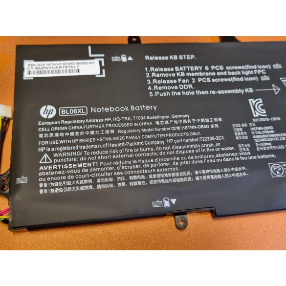 OEM gyári akku HP EliteBook Folio 1040 G1 G2 / 11,1V  3784mAh (42Wh)