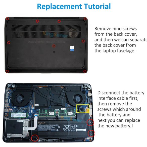 OEM gyári akku HP ZBook 15 G3, G4, VV09XL / 11,4V 7900mAh 