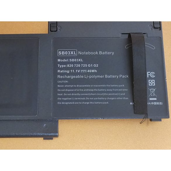 Utángyártott akku akku HP EliteBook 820 G1, 820 G2, 720 G1, 720 G2, 725 G1, 725  G2 / 11.25V 46WH (SB03