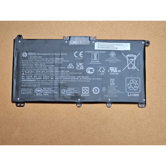 OEM battery for HP Pavilion x360 13-BB, 14-DV, 14-DW, 14M-DW, 14-DK / 11,5V 3560mAh