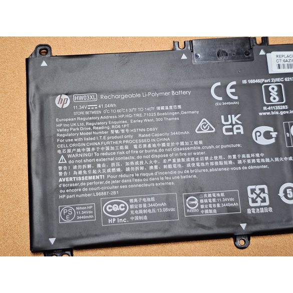 OEM battery for HP Pavilion x360 13-BB, 14-DV, 14-DW, 14M-DW, 14-DK / 11,5V 3560mAh