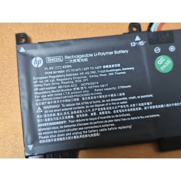 OEM gyári akku RH03XL -  HP ProBook 430 440 450 630 640 G8 / 11,4V 46Wh