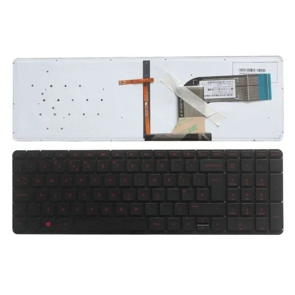 HP27 - klaviatúra angol UK, fekete, vilagító (Pavilion 15-K, 15-P, 15-T, 15-V, 15-Z, 17-F)