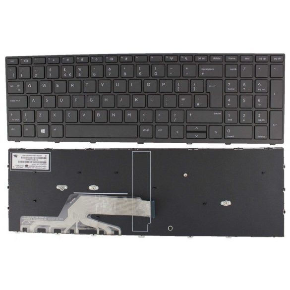 HP39 - klaviatúra angolUK, fekete (Probook 450 G5, 455 G5, 470 G5)