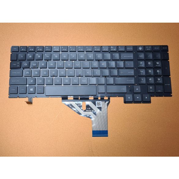 HP50 - klaviatúra angol US, fekete világító (HP Omen 15-CE széria)