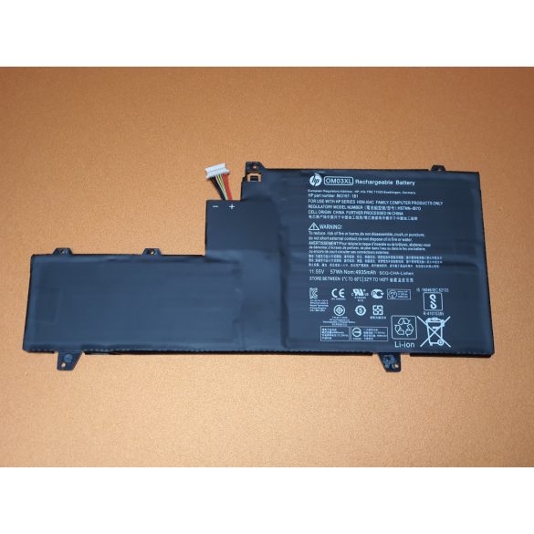 OEM gyári akku Elitebook X360 1030 G2, OM03XL / 11,55V 57Wh 