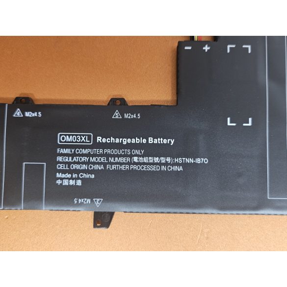 Utángyártott akku Elitebook X360 1030 G2, OM03XL / 11,55V 57Wh