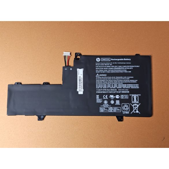 OEM gyári akku Elitebook X360 1030 G2, OM03XL / 11,55V 57Wh 