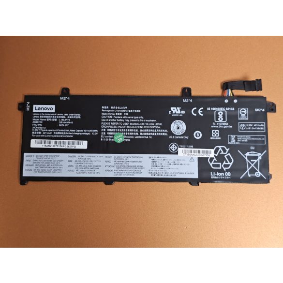 OEM gyári akku Lenovo ThinkPad T490 T495 P43S P14s 1st Gen, T14 1st Gen / 11,55V 51Wh  L18L3P73