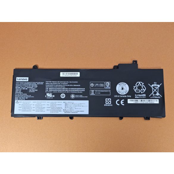 OEM gyári akku Lenovo ThinkPad T480S / 11,58V 4950mAh (L17L3P71)
