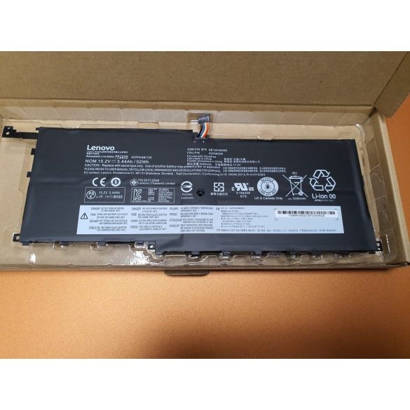 OEM gyári akku Lenovo ThinkPad X1 Carbon 4. Gen és ThinkPad X1 Yoga 1-2 gen. / 15,2V 3420mAh