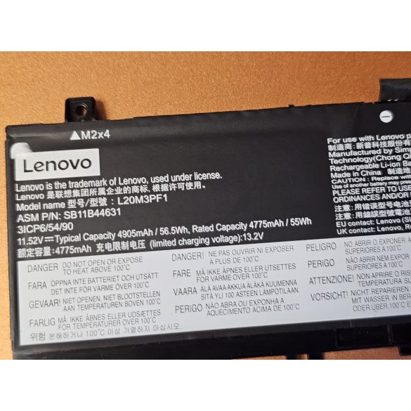OEM gyári akku L20M3PF1 - IdeaPad 5 PRO 14ACN6, d 5 PRO 14ARH7, 5 PRO 14IAP7, 5 PRO 14ITL6 / 56,5Wh