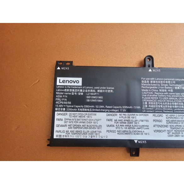 OEM gyári akku L21C4P71 - Lenovo ThinkPad T14 Gen 3, Gen 4, P14s Gen 3, Gen 4 / 52Wh
