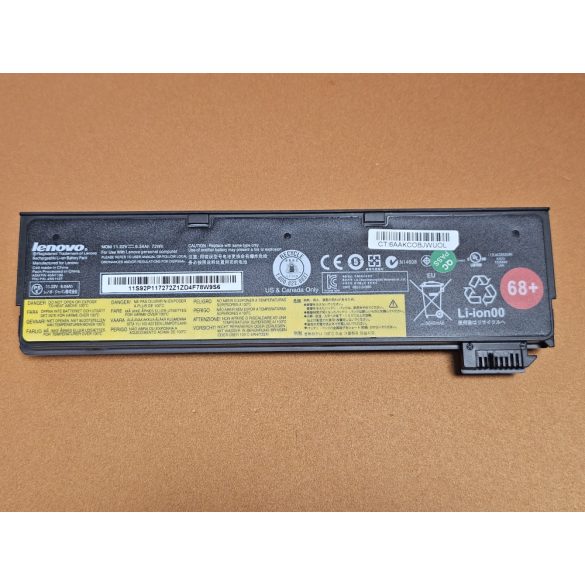 OEM gyári akku Lenovo ThinkPad X240 T440S T440 X250 T450S X260 S440 S540 L450 L470 45N1130 / 11,1V 6800mAh