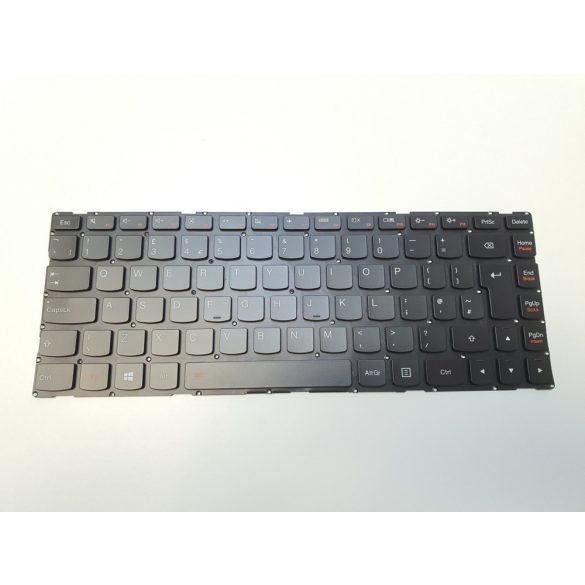 LV11 - klaviatúra angol UK, fekete, világító (Lenovo Yoga 500-14, IdeaPad 300S-14ISK 500S-14ISK)